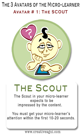 The Microlearning Audience - Avatar 1 - the Scout